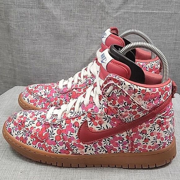 RARE Nike Dunk High Premium Fabric Cherries 2007 327075-662 women's SZ 8 - Picture 8 of 12